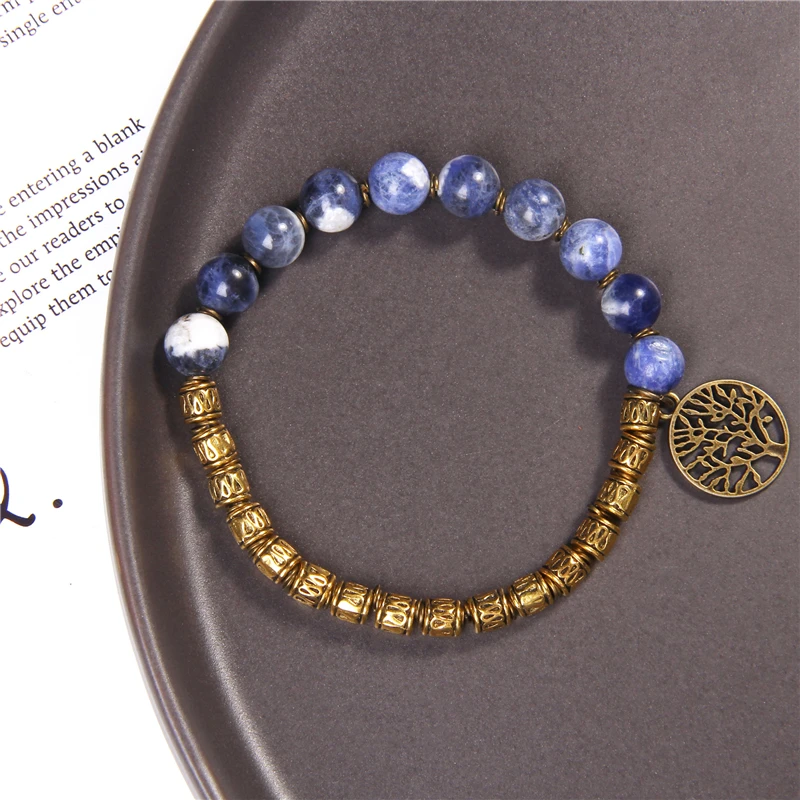 Life Tree Charm Bracelets Men Gold Alloy Craft Beads Bracelet Women Natural African Turquois Buddhist Blessing Jewelry Pulsera
Life Tree Charm Bracelets Men Gold Alloy Craft Beads Bracelet Women Natural African Turquois Buddhist Blessing Jewelry Pulsera