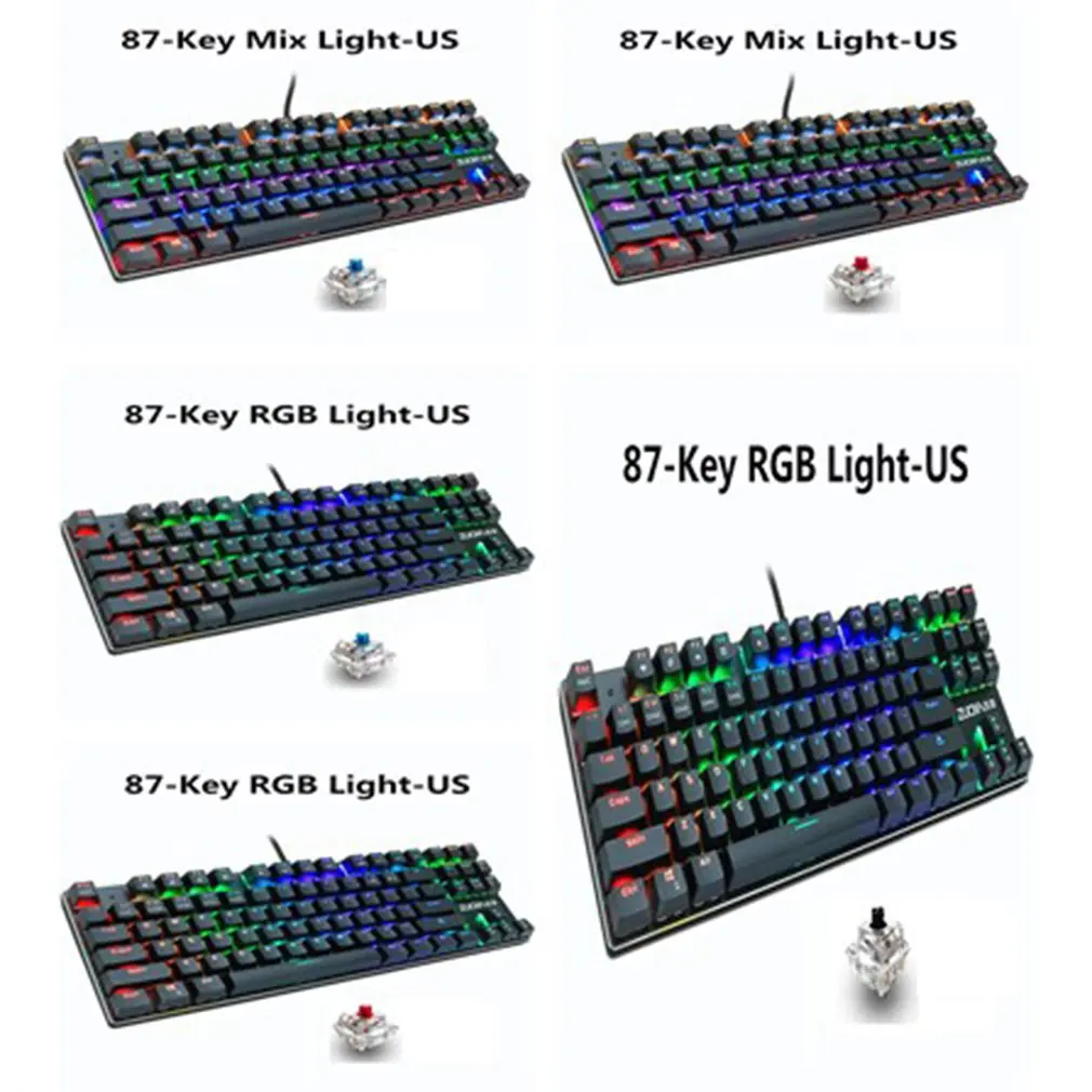 New Wired RGB Gaming Mechanical Keyboard Mix Backlit Anti-Ghosting Computer Accessories
New Wired RGB Gaming Mechanical Keyboard Mix Backlit Anti-Ghosting Computer Accessories