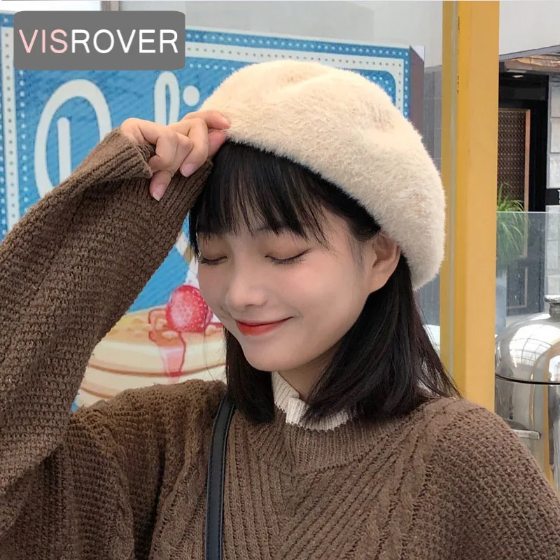 VISROVER New 100% Rabbit Fur Winter Beret Female Autumn Knitted Cap Acrylic Bright Warm Hat Top Quality Women Boina Wholesale
VISROVER New 100% Rabbit Fur Winter Beret Female Autumn Knitted Cap Acrylic Bright Warm Hat Top Quality Women Boina Wholesale