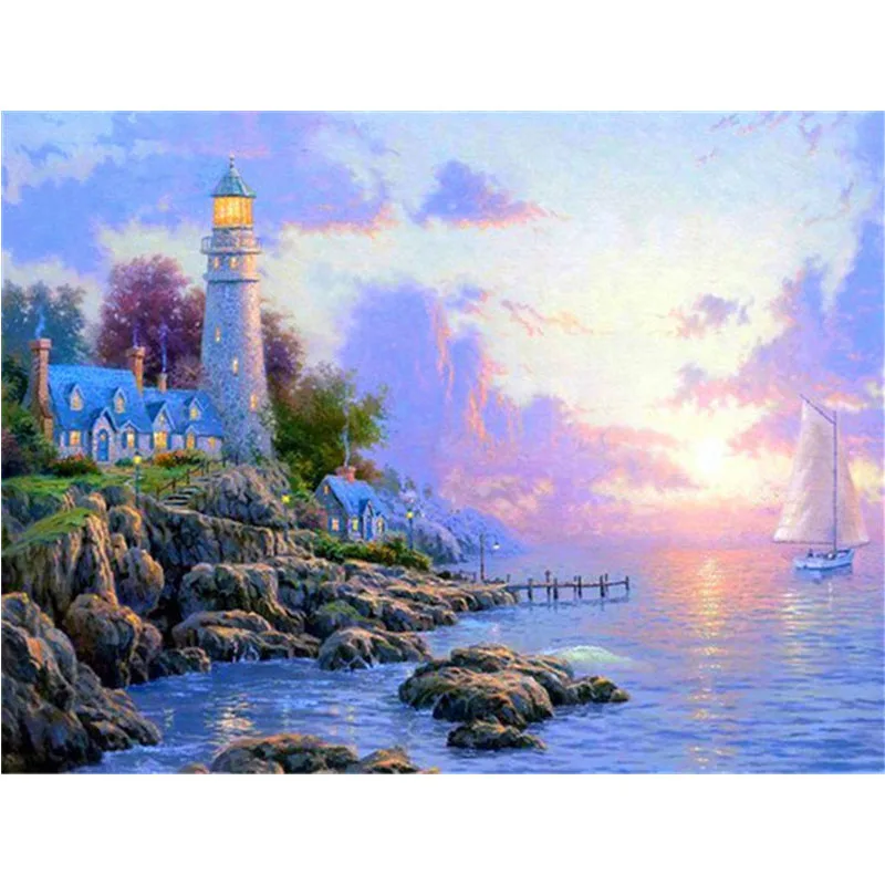 5D DIY Diamond Seaside Lighthouse Full Square Diamond Painting Cross Stitch Landscape Embroidery Home Decoration
5D DIY Diamond Seaside Lighthouse Full Square Diamond Painting Cross Stitch Landscape Embroidery Home Decoration