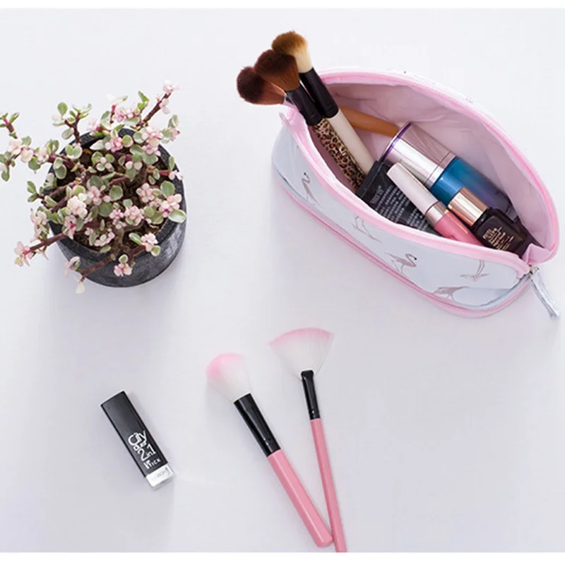 Makeup Storage Handbag Portable Printing Cosmetic Bag Large Capacity Double Layer Orgnazer | Дом и сад