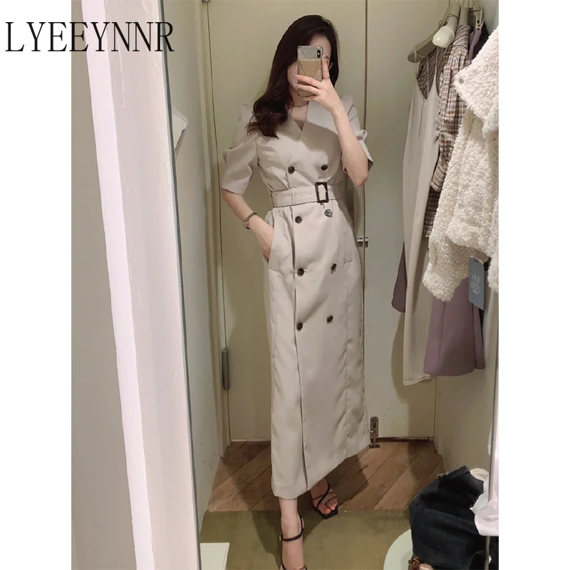 LYEEYNNR Japan Style Elegant Dress Women Double Breasted V Neck Office Ladies Vestidos Unicolor Slim Waist Lace Up Chic Dresses
LYEEYNNR Japan Style Elegant Dress Women Double Breasted V Neck Office Ladies Vestidos Unicolor Slim Waist Lace Up Chic Dresses