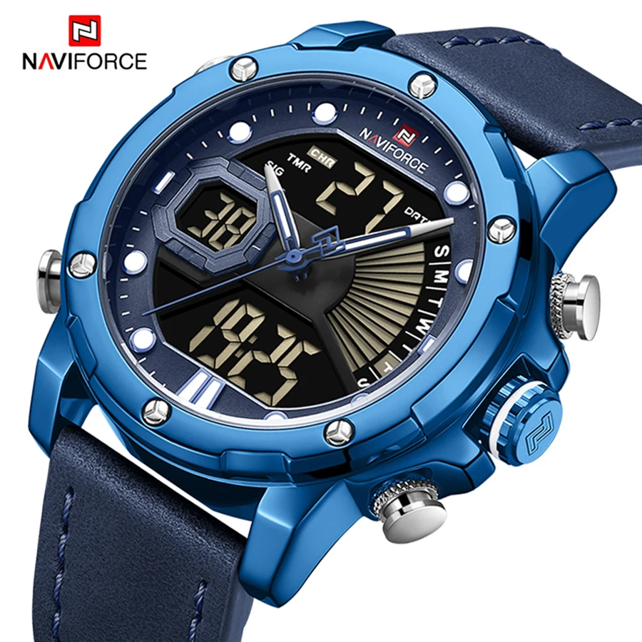 Часы наручные NAVIFORCE Мужские кварцевые, деловые Роскошные модные водонепроницаемые с двойным дисплеем, в стиле милитари
Часы наручные NAVIFORCE Мужские кварцевые, деловые Роскошные модные водонепроницаемые с двойным дисплеем, в стиле милитари