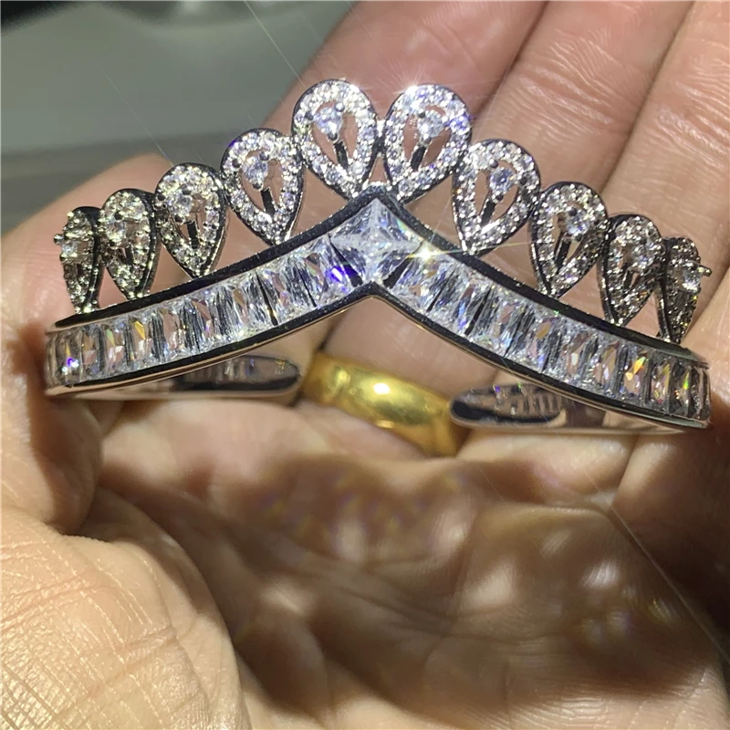 2020 Unique Sparkling Luxury Jewelry 100% 925 Sterling Silver Princess Shape Diamond Women Wedding Open Adjustable Bangle Gift
2020 Unique Sparkling Luxury Jewelry 100% 925 Sterling Silver Princess Shape Diamond Women Wedding Open Adjustable Bangle Gift