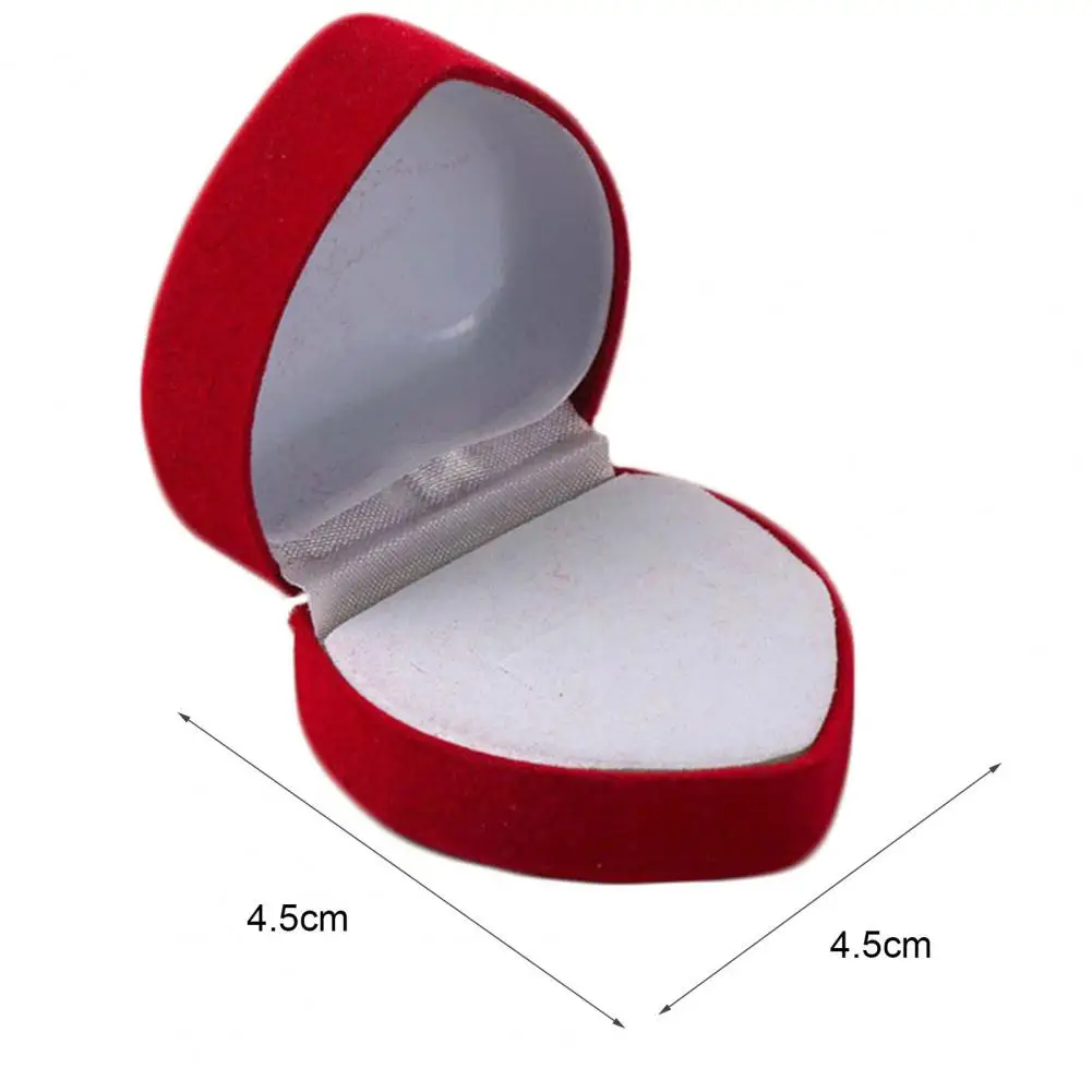 Portable Exquisite Ring Storage Box Collection Exquisite Flocking Romantic Heart Shape Gift Jewelry Organizer for Engagement
Portable Exquisite Ring Storage Box Collection Exquisite Flocking Romantic Heart Shape Gift Jewelry Organizer for Engagement