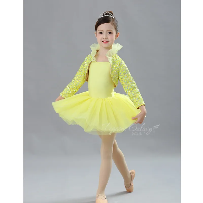 H2694 Girls Children Ballet Dancing Dress Top Two-Piece Set Yellow Tutu Dresses Long Sleeve Stage Performance Dancewear Costumes
H2694 Girls Children Ballet Dancing Dress Top Two-Piece Set Yellow Tutu Dresses Long Sleeve Stage Performance Dancewear Costumes
