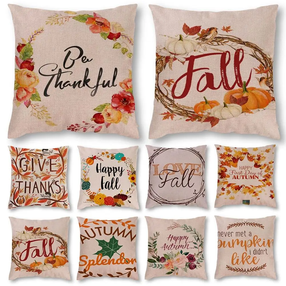 Hight Quality Flax Square Pillowcase Sofa Cushion Cover Autumn Theme Flower Pattern Comfortable Durable Home Decor 45*45cm
Hight Quality Flax Square Pillowcase Sofa Cushion Cover Autumn Theme Flower Pattern Comfortable Durable Home Decor 45*45cm