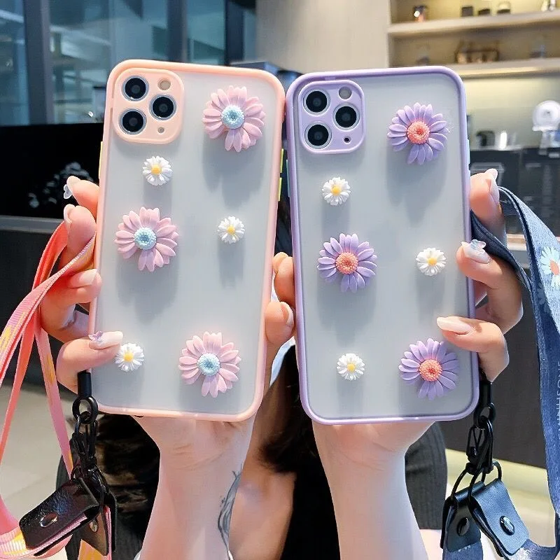 3D Daisy Candy Skin Case for IPhone 11 12 Pro Max 11Pro 11 XS Max XR X 7 8 Plus 6 6SPlus SE Matte Back PC Phone Cover with Strap
3D Daisy Candy Skin Case for IPhone 11 12 Pro Max 11Pro 11 XS Max XR X 7 8 Plus 6 6SPlus SE Matte Back PC Phone Cover with Strap