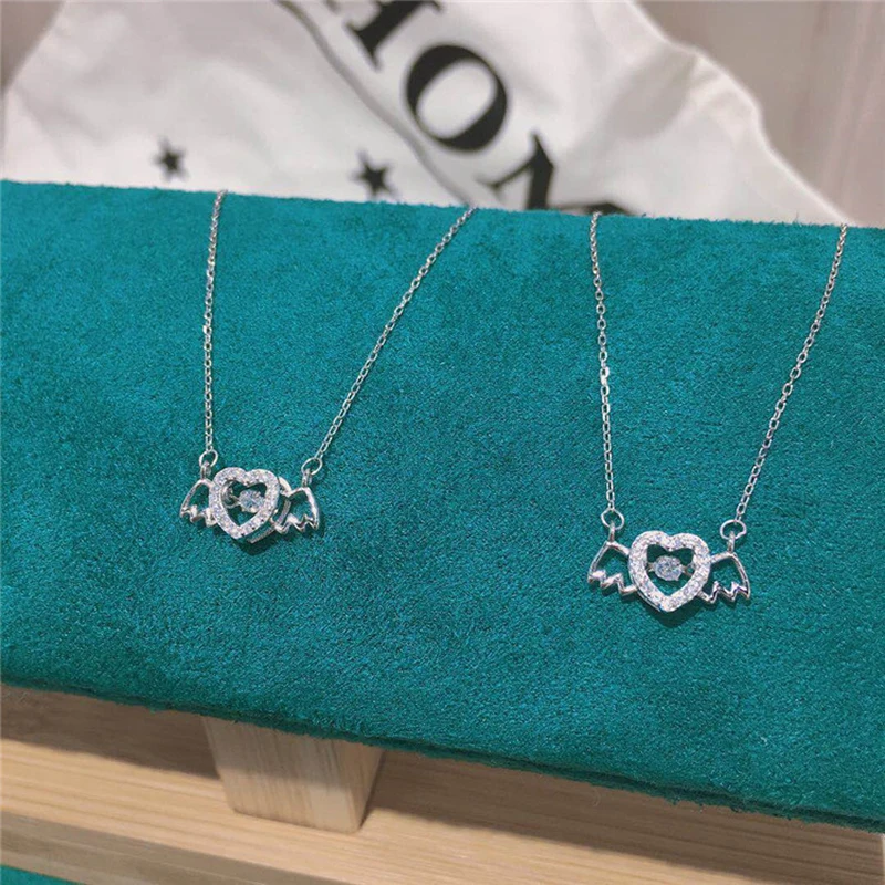 Sterling Silver S925 Heart Angel Pendant Clavicle Necklace Girlfriend Gift Women's Jewelry Korean Trend Fashion Accessories Sale
Sterling Silver S925 Heart Angel Pendant Clavicle Necklace Girlfriend Gift Women's Jewelry Korean Trend Fashion Accessories Sale