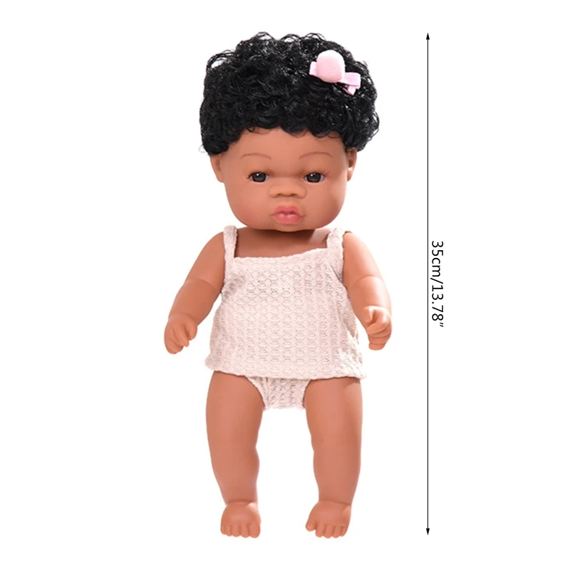 35cm Realistic Doll Vinyl Toddler Babies Lifelike Curls Princess African Girl
35cm Realistic Doll Vinyl Toddler Babies Lifelike Curls Princess African Girl