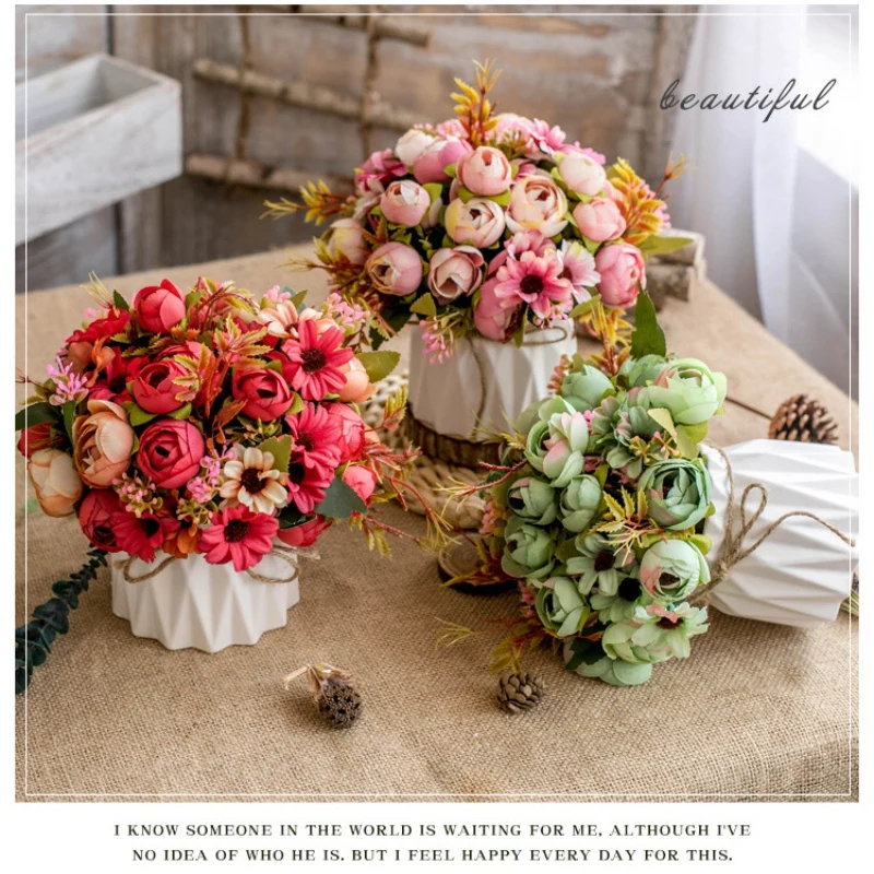 New Diy Artificial Flowers Artificial Flowers With Vase Handmade Decoration Living Room Wedding Party Art Ornaments
New Diy Artificial Flowers Artificial Flowers With Vase Handmade Decoration Living Room Wedding Party Art Ornaments