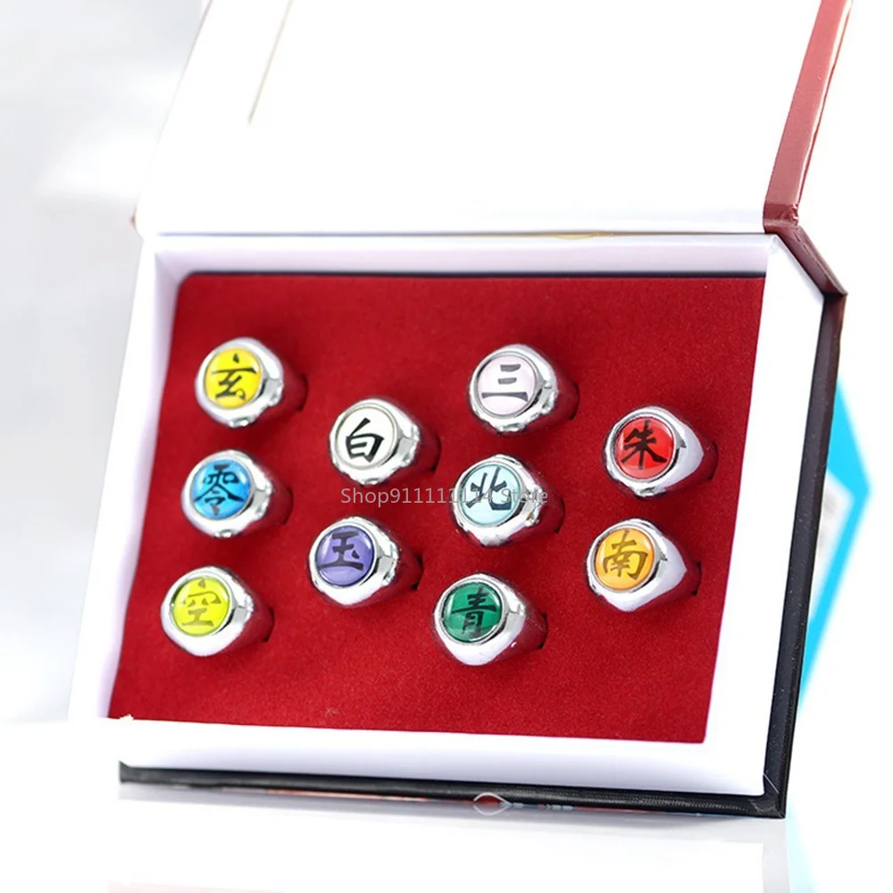 Anime Akatsuki Itachi Ring Cosplay Luminous Pain Orojimaru Kakashi Sasuke Uchiha Christmas Accessorie Halloween Party Gift | Тематическая
