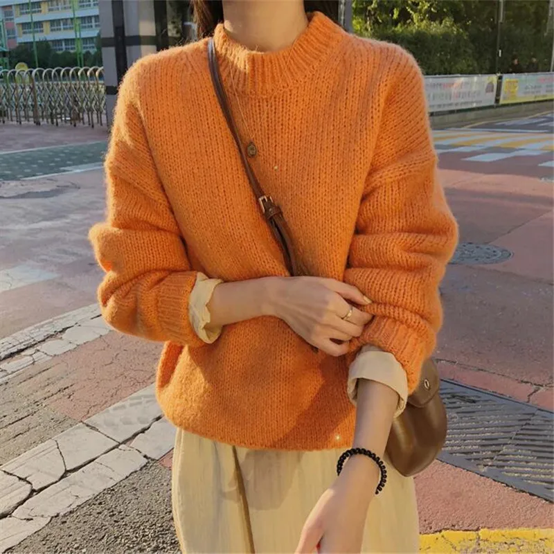 New Sweater Women 2021 Autumn Winter Solid O Neck Pullover Sweaters Korean Style Knitted Long Sleeve Jumpers Casual Tops
New Sweater Women 2021 Autumn Winter Solid O Neck Pullover Sweaters Korean Style Knitted Long Sleeve Jumpers Casual Tops