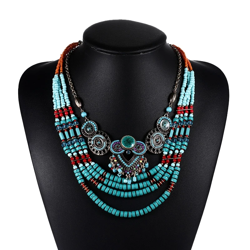 Fashion Retro Bohemian Ethnic Style Handmade Beaded Necklace Female Multi-Layer Color Clothing Accessories
Fashion Retro Bohemian Ethnic Style Handmade Beaded Necklace Female Multi-Layer Color Clothing Accessories
