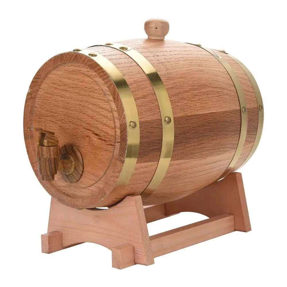 1.5L/3L дубовая бочка пивоварения бочонок винный для Виски Ром Порты и разъёмы