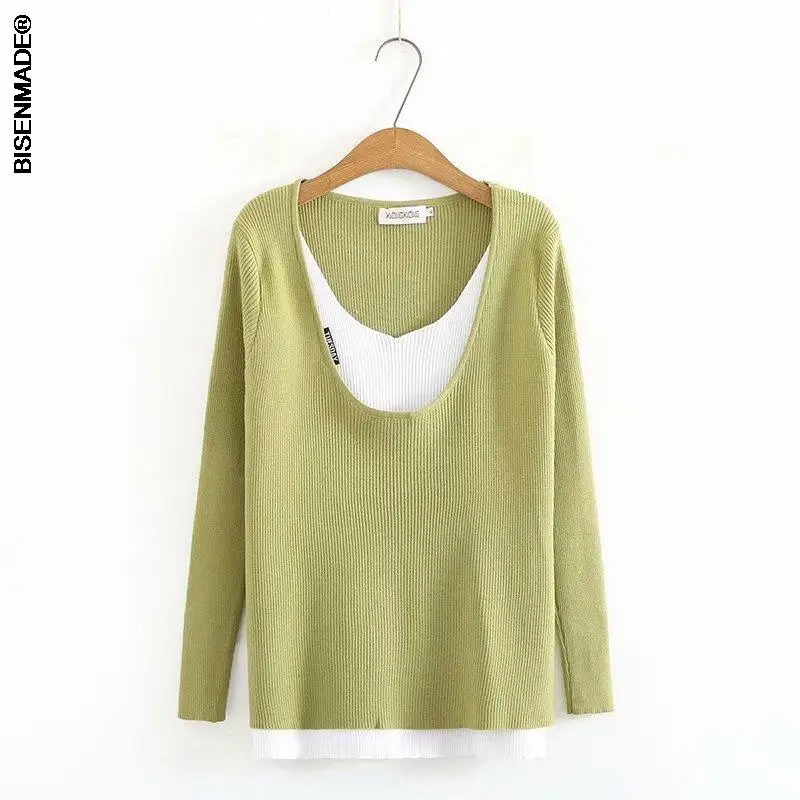 2021 Autumn Women Sweater Plus Size&Curve Clothes Winter New Jumper Slim Fashion Labelling Color Contrast Knitted Pullovers
2021 Autumn Women Sweater Plus Size&Curve Clothes Winter New Jumper Slim Fashion Labelling Color Contrast Knitted Pullovers