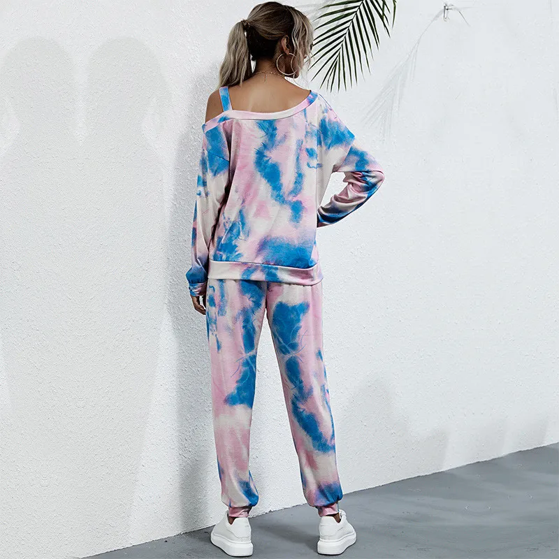 Tie Dye Tracksuit Women Two Piece Set 2021 Spring Clothes Off Shoulder Long Sleeve Top And Pants Leisure Suits Autumn Tracksuits
Tie Dye Tracksuit Women Two Piece Set 2021 Spring Clothes Off Shoulder Long Sleeve Top And Pants Leisure Suits Autumn Tracksuits