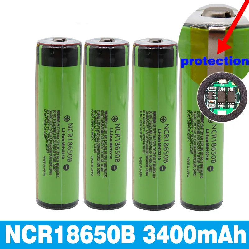 100% Original Protected 18650 NCR18650B Rechargeable Li-ion battery 3.7V With PCB 3400mAh For Flashlight 18650 batteries use
100% Original Protected 18650 NCR18650B Rechargeable Li-ion battery 3.7V With PCB 3400mAh For Flashlight 18650 batteries use