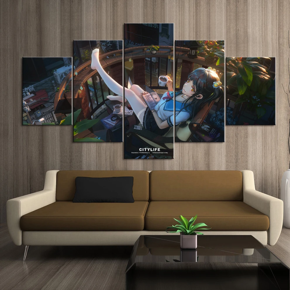 5 Panels HD Anime Japanese girls Picture Balcony afternoon tea Poster Animation Art Wall Decor Paintings
5 Panels HD Anime Japanese girls Picture Balcony afternoon tea Poster Animation Art Wall Decor Paintings