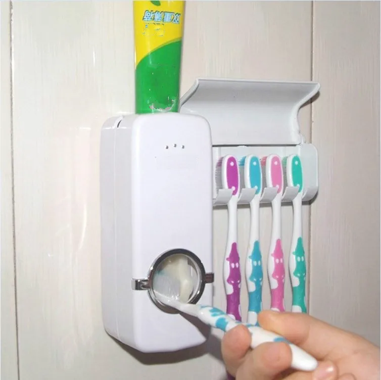 One-touch Automatic Toothpaste Dispenser Toothbrush Holder Wall-mounted Rack No Dust Save Space Bathroom Accessories Tools Set
One-touch Automatic Toothpaste Dispenser Toothbrush Holder Wall-mounted Rack No Dust Save Space Bathroom Accessories Tools Set