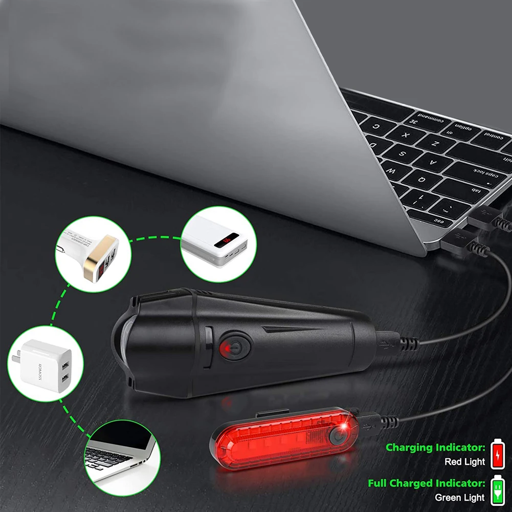 Bike Light Headlight Bicycle Handlebar Front Lamp Bike Light Set Rechargeable USB Bicycle Lights Waterproof Front Back Taillight
Bike Light Headlight Bicycle Handlebar Front Lamp Bike Light Set Rechargeable USB Bicycle Lights Waterproof Front Back Taillight