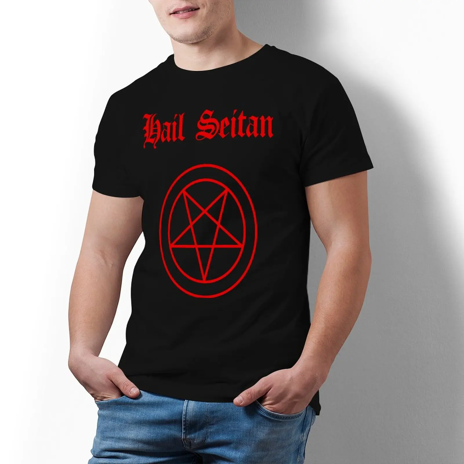 Pentagram Tee Shirt Casual Short-Sleeve 100 Percent Cotton T Shirt Streetwear Printed Tshirt 4xl Man
Pentagram Tee Shirt Casual Short-Sleeve 100 Percent Cotton T Shirt Streetwear Printed Tshirt 4xl Man