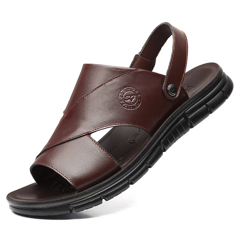 Black Beach Sandals for Men Outdoor Designer Men Sandals Summer Men Shoes Leather Brown Beach Shoes Man 2021 Zapatos De Hombre
Black Beach Sandals for Men Outdoor Designer Men Sandals Summer Men Shoes Leather Brown Beach Shoes Man 2021 Zapatos De Hombre