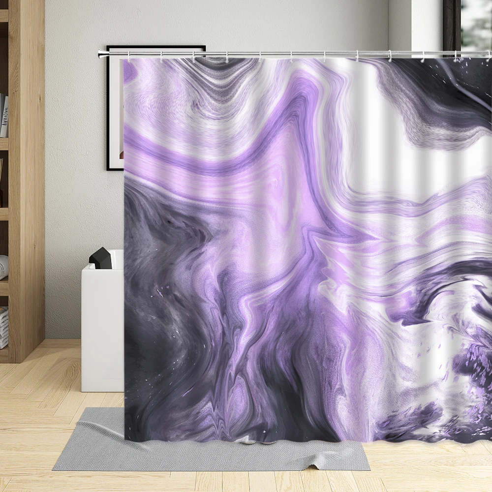 Abstract Striped Shower Curtains Ink Painting Liquid Marble Texture Pattern Bathroom Decor Curtain Waterproof Cloth With Hooks 
Abstract Striped Shower Curtains Ink Painting Liquid Marble Texture Pattern Bathroom Decor Curtain Waterproof Cloth With Hooks