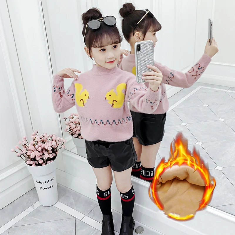 Girls Sweater Baby's Coat Outwear 2021 Charming Plus Velvet Thicken Warm Winter Autumn Knitting Jacket Children's Clothing
Girls Sweater Baby's Coat Outwear 2021 Charming Plus Velvet Thicken Warm Winter Autumn Knitting Jacket Children's Clothing