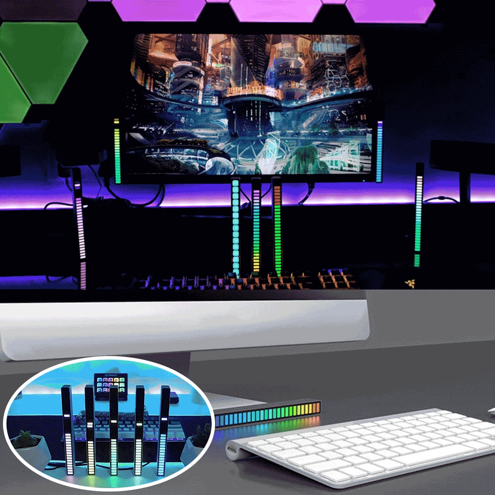 USB/Rechargeable Battery APP Control RGB Colorful Tube 32 LED Pickup Rhythm Strip Light Music Atmosphere Ambient Lamp Bar
USB/Rechargeable Battery APP Control RGB Colorful Tube 32 LED Pickup Rhythm Strip Light Music Atmosphere Ambient Lamp Bar