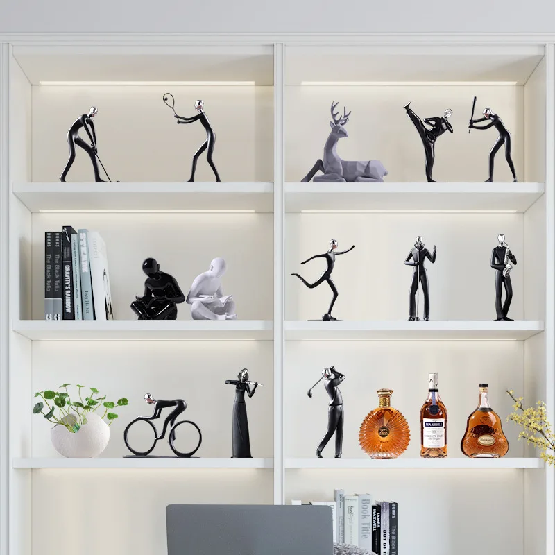 Nordic Modern Simple Black Sports Figure Model Ornaments Decoration Home Study Living Room Personality Statue Gift Resin Crafts
Nordic Modern Simple Black Sports Figure Model Ornaments Decoration Home Study Living Room Personality Statue Gift Resin Crafts