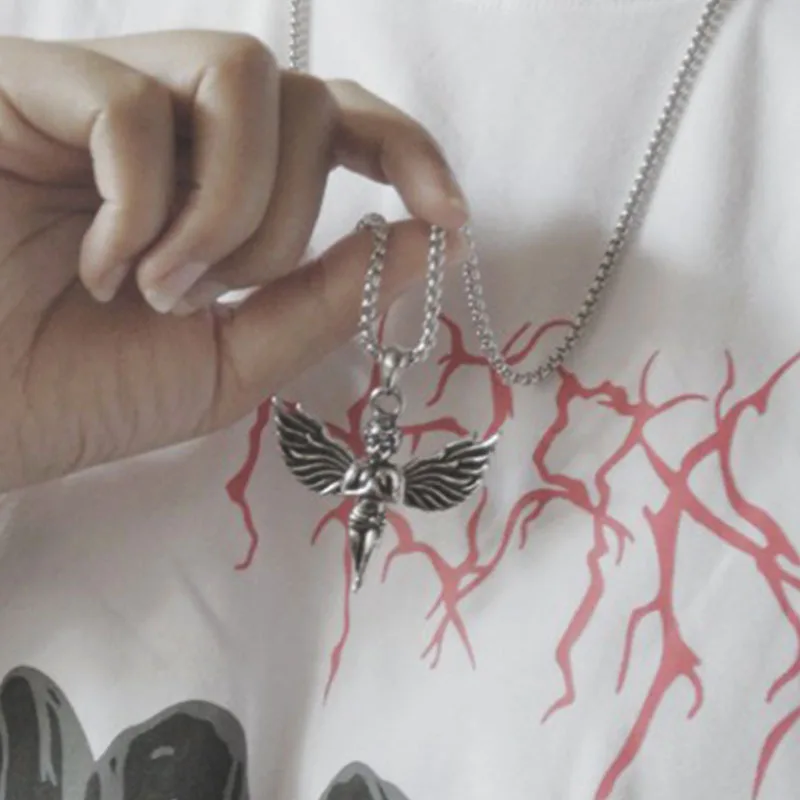 Angel Necklace Women Simple Long Necklaces Chain Ladies Pendant Girls Jewelry Silver Color Vintage Korean Zinc Alloy Collares
Angel Necklace Women Simple Long Necklaces Chain Ladies Pendant Girls Jewelry Silver Color Vintage Korean Zinc Alloy Collares