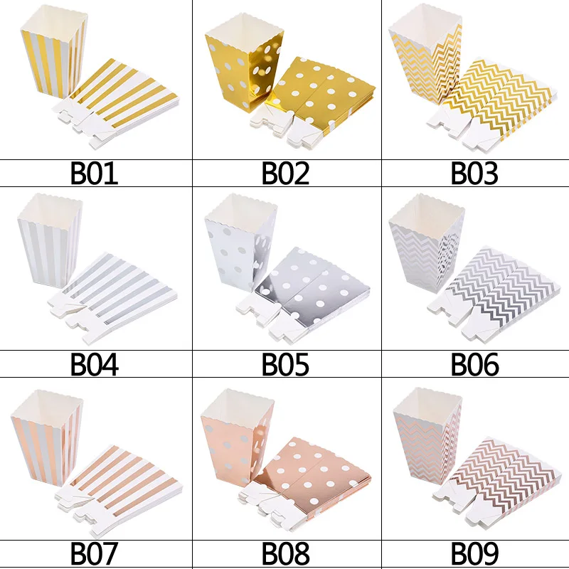 12pcs Christmas Decorations Mini Rose Gold Paper Popcorn Boxes Candy/Sanck Favor Bags Birthday Wedding Party Decor Chevron box
12pcs Christmas Decorations Mini Rose Gold Paper Popcorn Boxes Candy/Sanck Favor Bags Birthday Wedding Party Decor Chevron box