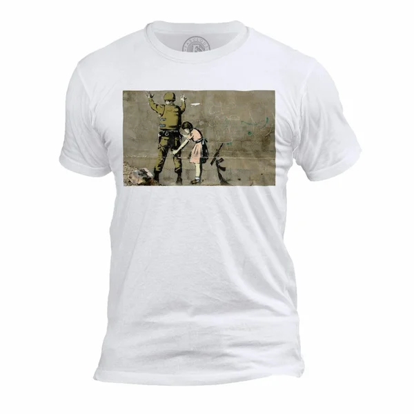 Mens t-shirt round neck banksy girl searching soldier graffiti street art weapon- show original title
Mens t-shirt round neck banksy girl searching soldier graffiti street art weapon- show original title