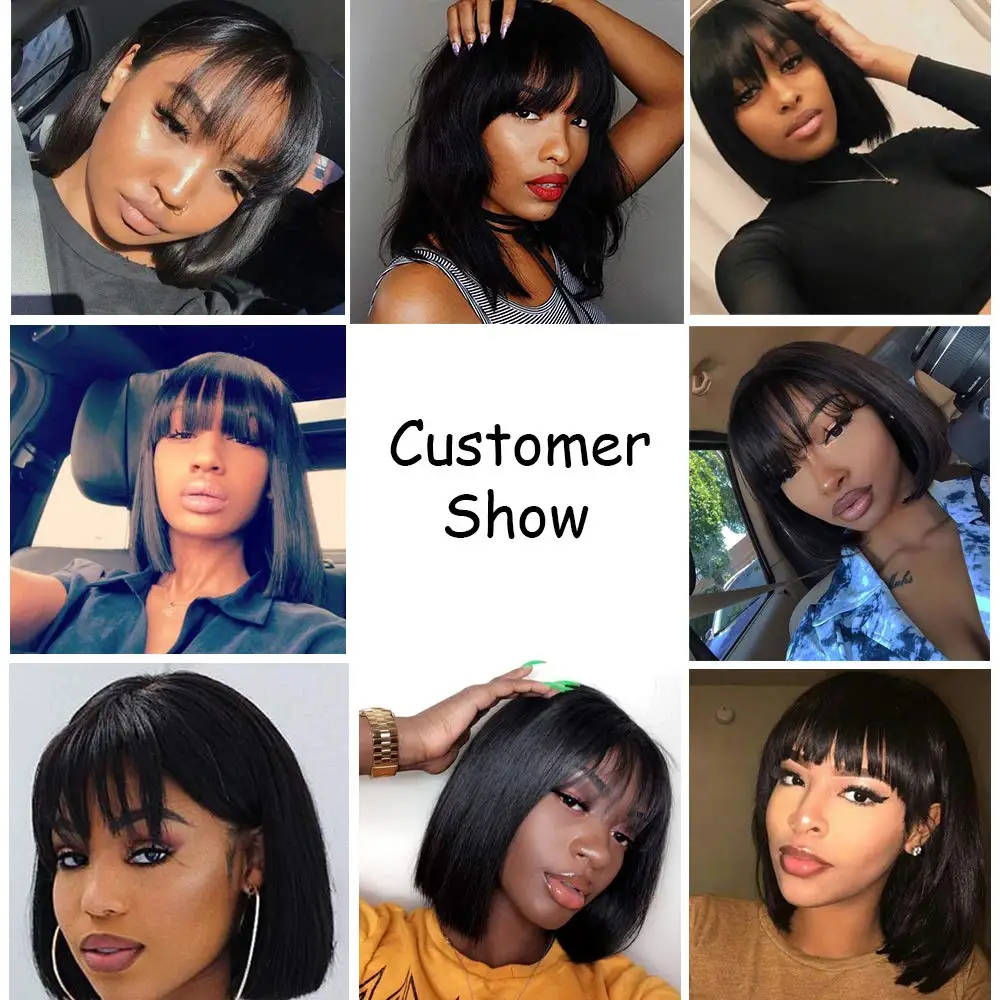Liddy Straight Bob Human Hair Wigs With Bang Brazilian Non-remy Human Hair Bob Wig With Bangs No Lace Full Machine Made Wigs
Liddy Straight Bob Human Hair Wigs With Bang Brazilian Non-remy Human Hair Bob Wig With Bangs No Lace Full Machine Made Wigs
