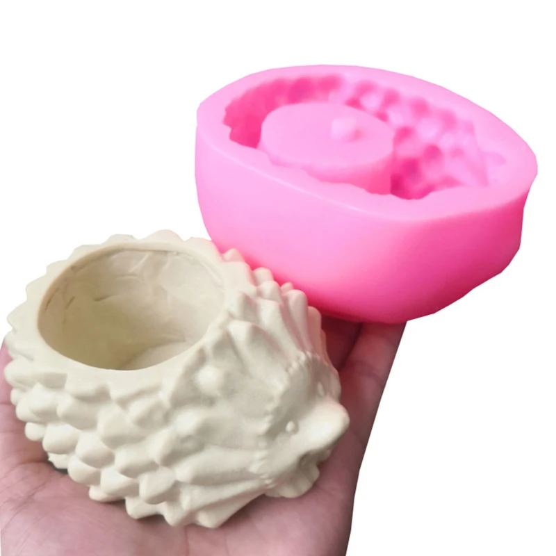 

Hedgehog Flowerpot 3D Candle Soap Mould DIY Candle Epoxy Mold Handmade Candles Aroma Wax Soap Molds for Decoration 45BC