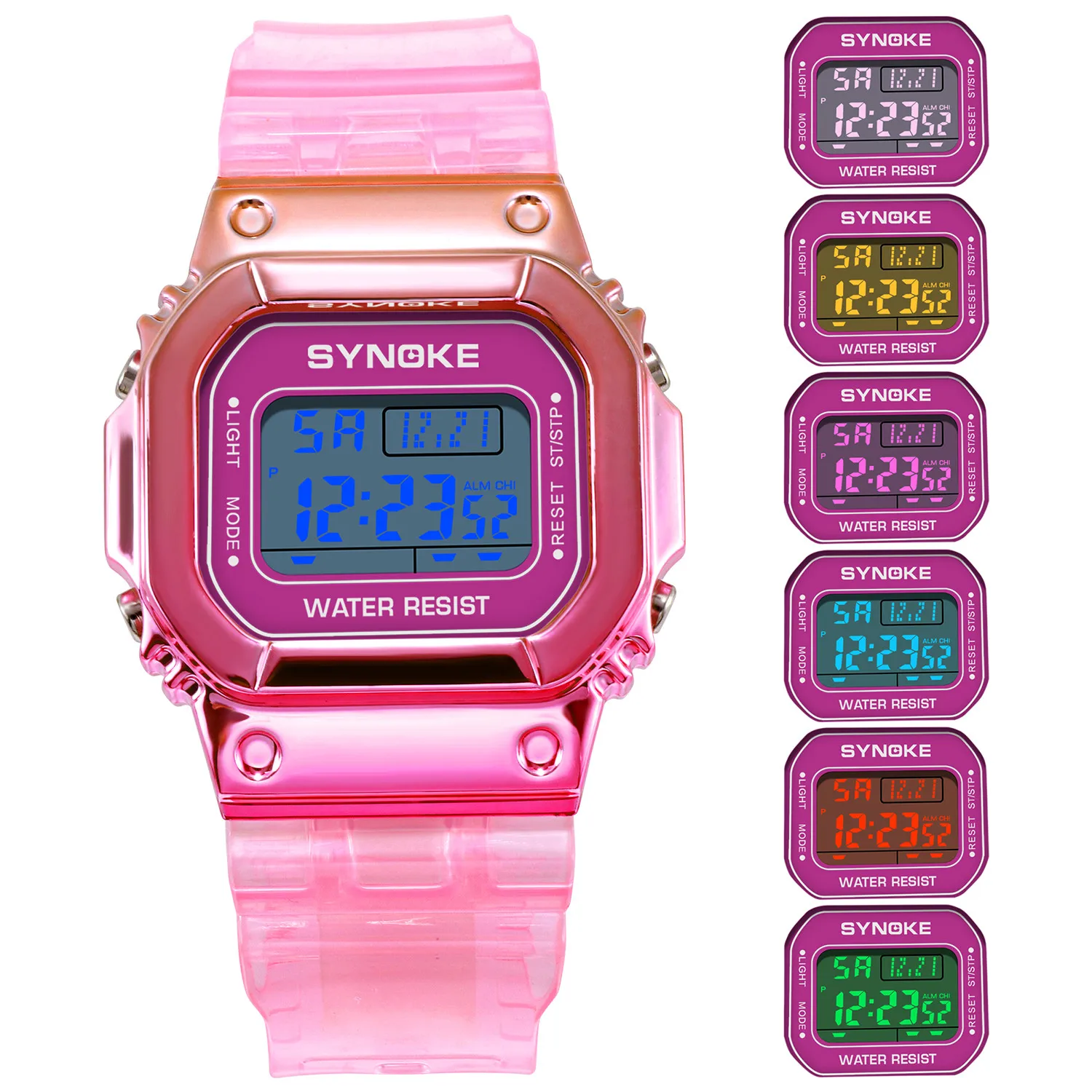 Relogio Feiminino SYNOKE Band Waterproof Electronic LED Watch Lady Men Clock Fashion Color Digital Watch Dresses reloj mujer
Relogio Feiminino SYNOKE Band Waterproof Electronic LED Watch Lady Men Clock Fashion Color Digital Watch Dresses reloj mujer