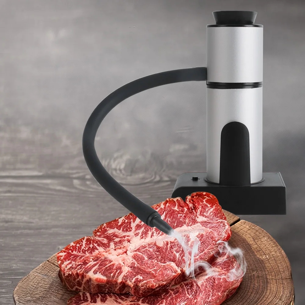 BORUiT Smoke Infuser Portable Molecular Cuisine Smoking Gun Food Cold Generator Meat Burn Smokehouse Cooking for BBQ Grill | Дом и сад