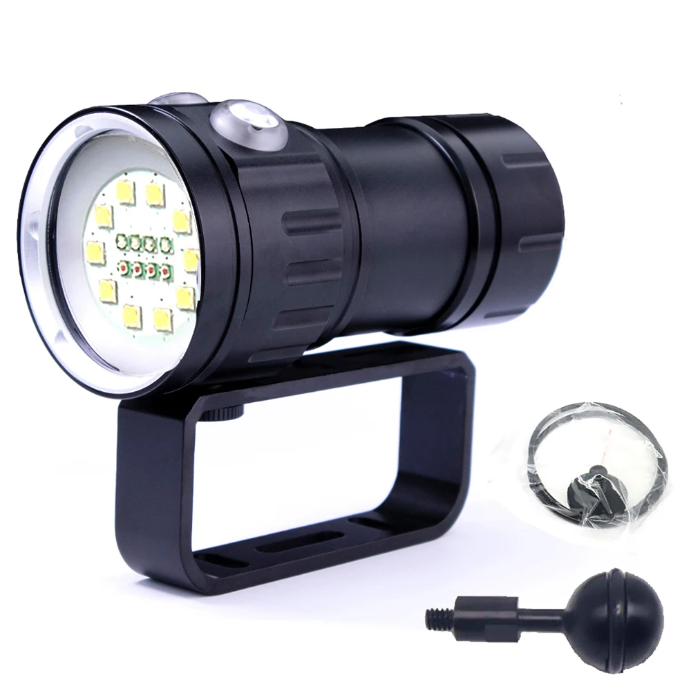 LED Scuba Diving Flashlight 20000 Lumens Underwater Lighting 100m Torch Red Blue IPX8 Waterproof Flashlight For Camera Video
LED Scuba Diving Flashlight 20000 Lumens Underwater Lighting 100m Torch Red Blue IPX8 Waterproof Flashlight For Camera Video