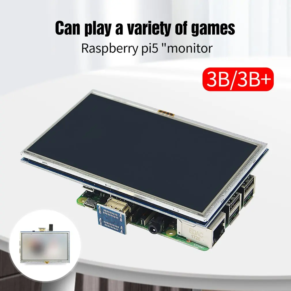 5 inch Touchscreen Monitor HDMI-compatible Touch Screen TFT LCD Panel Module Displays for Raspberry Pi Display 3B/3B+/4B
5 inch Touchscreen Monitor HDMI-compatible Touch Screen TFT LCD Panel Module Displays for Raspberry Pi Display 3B/3B+/4B