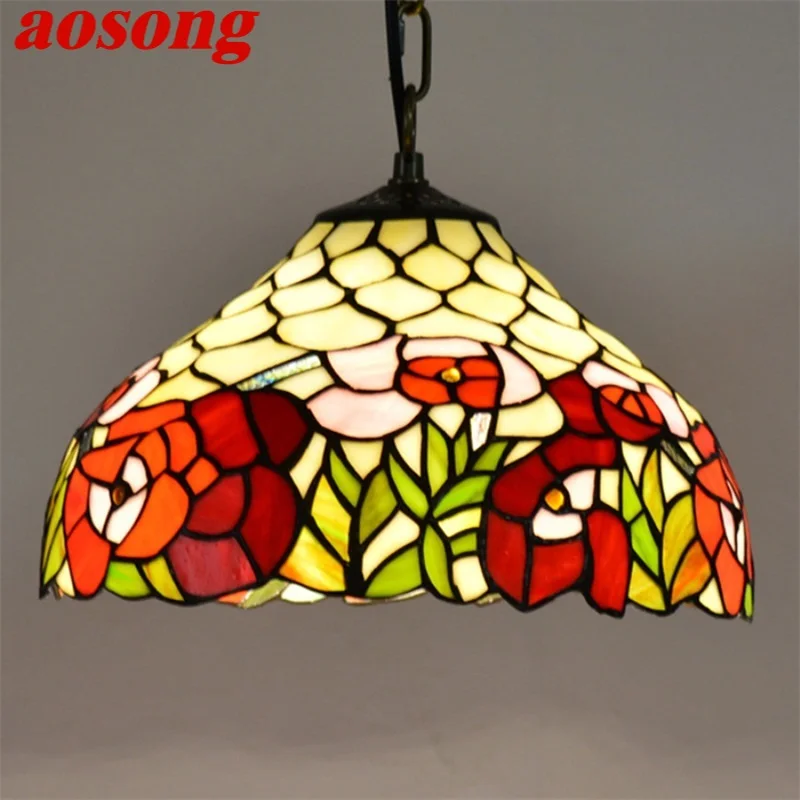 AOSONG Tiffany Pendant Light Contemporary LED Colorful Lamp Fixtures Decorative For Home Dining Room
AOSONG Tiffany Pendant Light Contemporary LED Colorful Lamp Fixtures Decorative For Home Dining Room