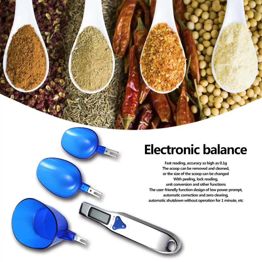 Electronic Digital Kitchen Flour Measuring Spoon Scale w/3 Detachable Replaceable Weighing Spoons Baking Supplies
Electronic Digital Kitchen Flour Measuring Spoon Scale w/3 Detachable Replaceable Weighing Spoons Baking Supplies