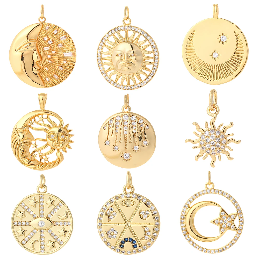 Sun Pendant Charms for Jewelry Making Moon Star Butterfly Jewelry Charms Diy Earrings Necklace Bracelet Make Gold Copper Zircon
Sun Pendant Charms for Jewelry Making Moon Star Butterfly Jewelry Charms Diy Earrings Necklace Bracelet Make Gold Copper Zircon