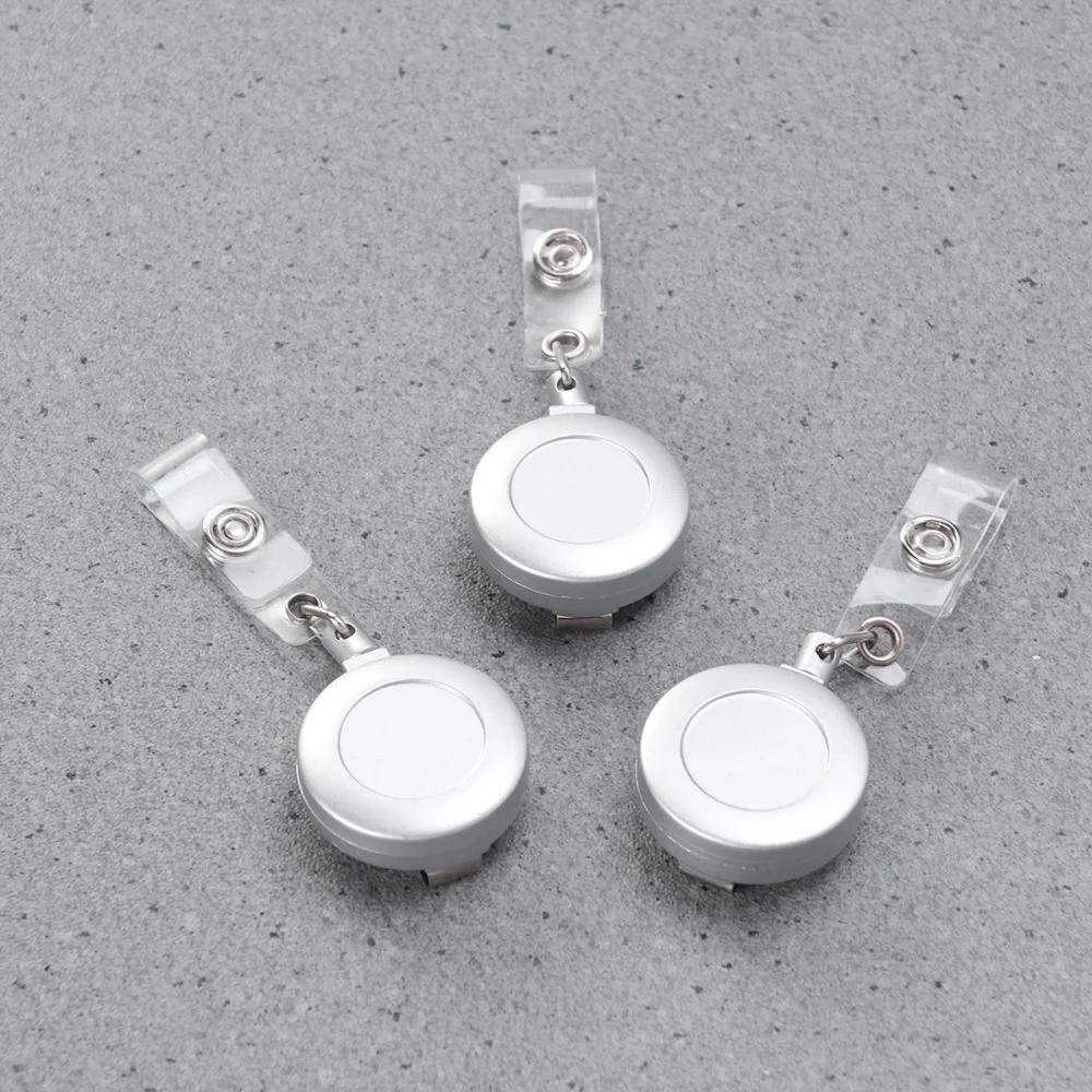 3PCS Retractable Badge Holder Heavy Duty Silver ID Badge Holder Reel Clip for Men Nurse Officer
3PCS Retractable Badge Holder Heavy Duty Silver ID Badge Holder Reel Clip for Men Nurse Officer