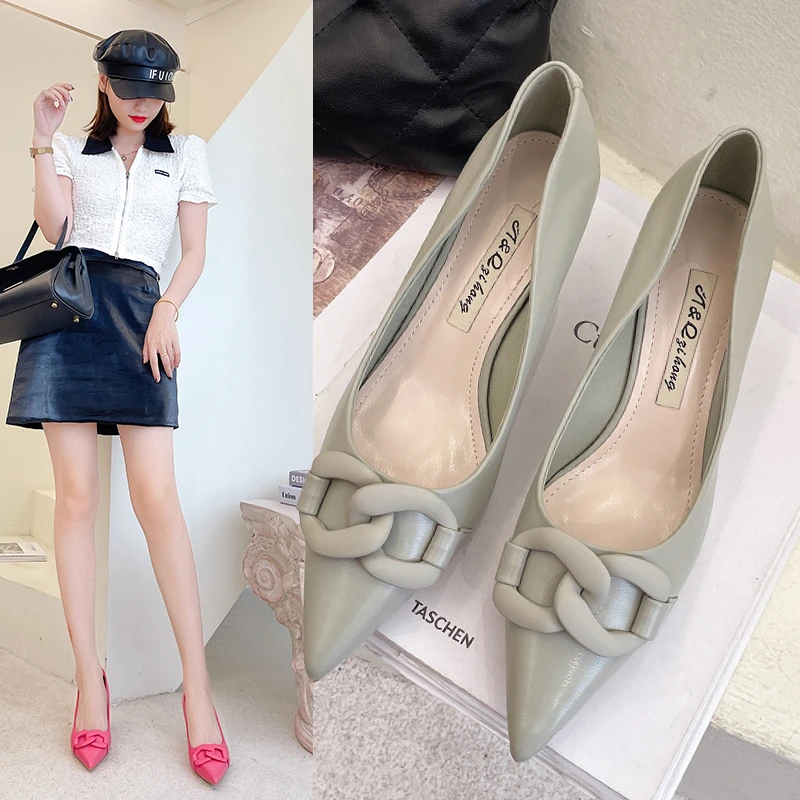 High heels women's stiletto pointed toe metal chain single shoes 2021 summer new style Korean women's shoes comfortable
High heels women's stiletto pointed toe metal chain single shoes 2021 summer new style Korean women's shoes comfortable