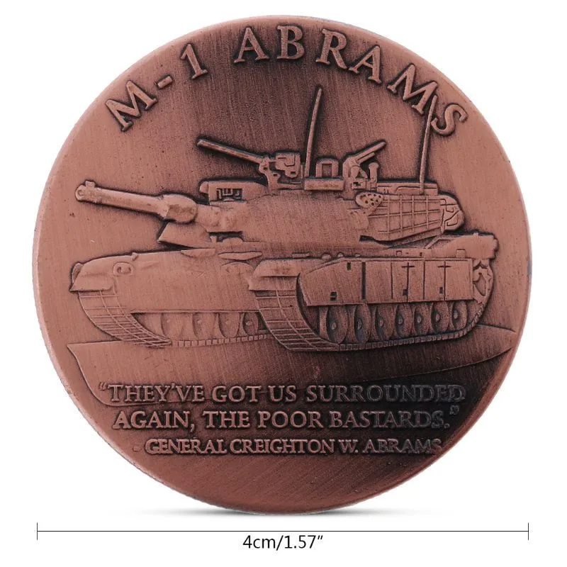 U.S. Army Badge Retro Iron-Blooded War Wolf Coin M-1 Abrams Commemorative Coins Iron-Blooded Army Fan Collectible Specie
U.S. Army Badge Retro Iron-Blooded War Wolf Coin M-1 Abrams Commemorative Coins Iron-Blooded Army Fan Collectible Specie