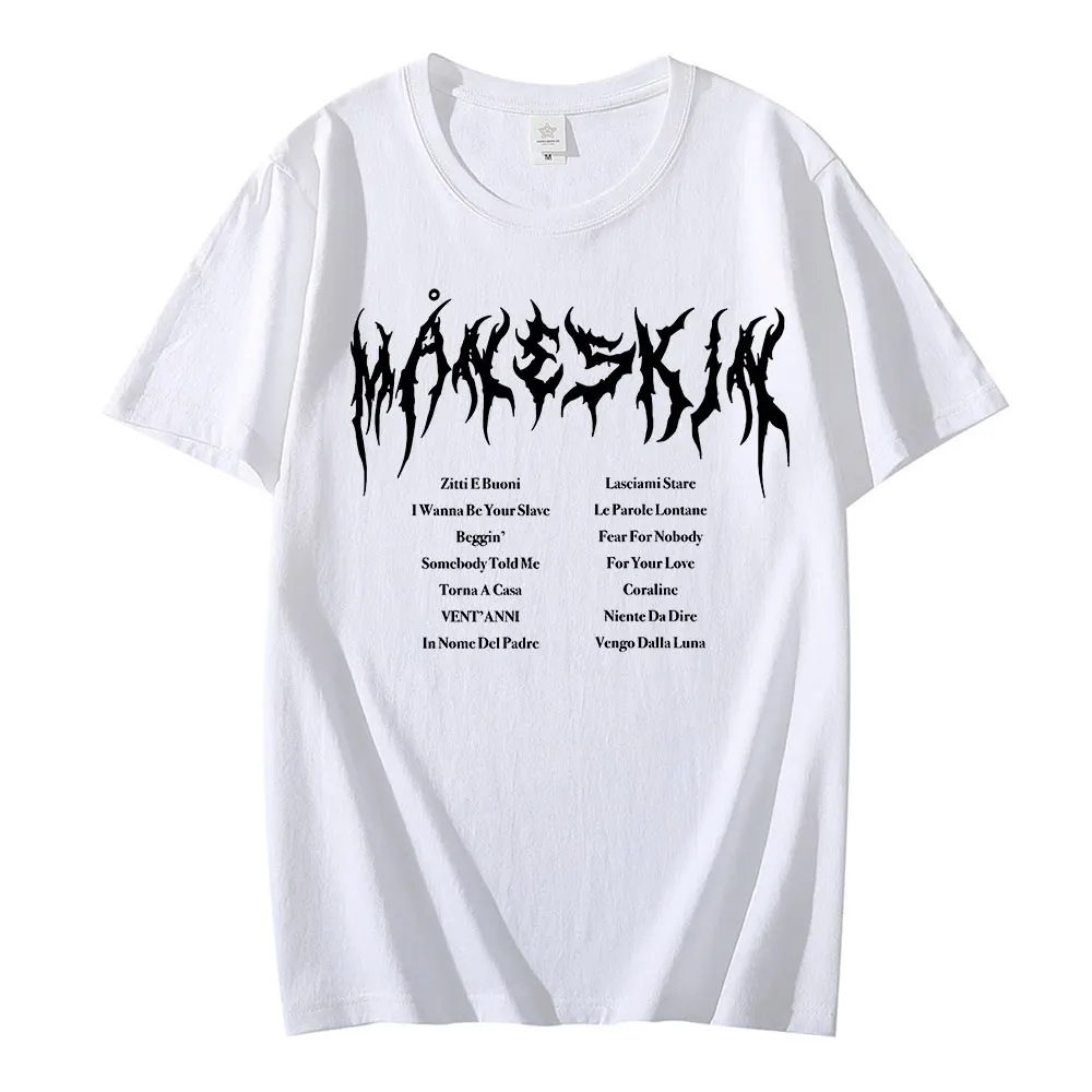 Maneskin Print T Shirt Spring Summer Holiday Street Graffiti Style Men/Women Casual T-shirt Novelty Street Hip Hop Streetwear
Maneskin Print T Shirt Spring Summer Holiday Street Graffiti Style Men/Women Casual T-shirt Novelty Street Hip Hop Streetwear