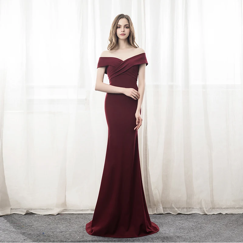 Burgundy Strapless Off The Shoulder Vestidos De Norche Backless Pleated Mermaid Long Prom Dresses Robe De Soiree Party Gowns
Burgundy Strapless Off The Shoulder Vestidos De Norche Backless Pleated Mermaid Long Prom Dresses Robe De Soiree Party Gowns