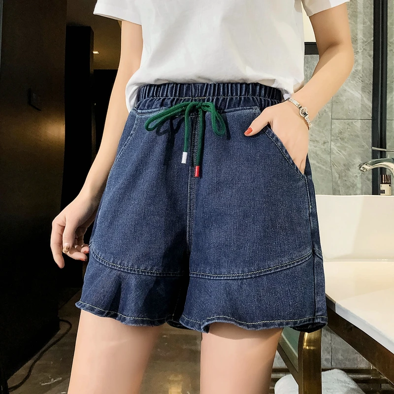 Summer Women Femme High Waist Denim Shorts Korean Washed Casual Blue Streetwear Vintage Flounced Short Jeans Female New Z261
Summer Women Femme High Waist Denim Shorts Korean Washed Casual Blue Streetwear Vintage Flounced Short Jeans Female New Z261