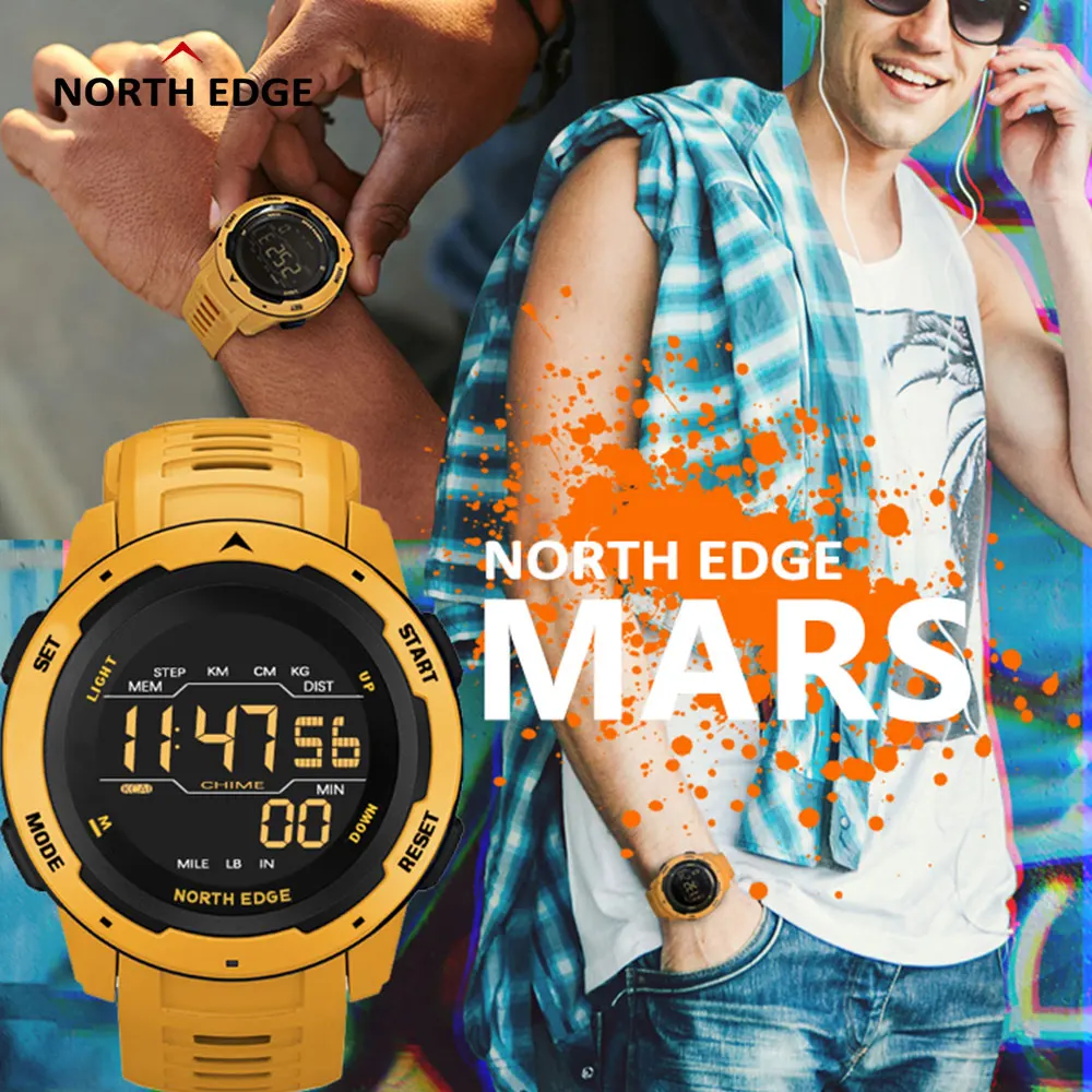NORTH EDGE Mars Digital Smart Watch Men Sport Fashion Running Swimming Waterproof 50M Men's Electronic clock
NORTH EDGE Mars Digital Smart Watch Men Sport Fashion Running Swimming Waterproof 50M Men's Electronic clock